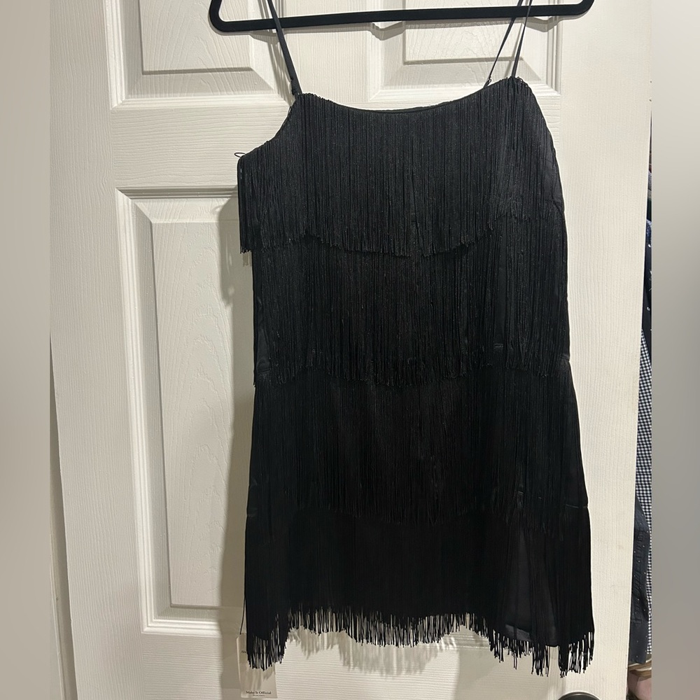 NWT Abercrombie Black Fringe Dress